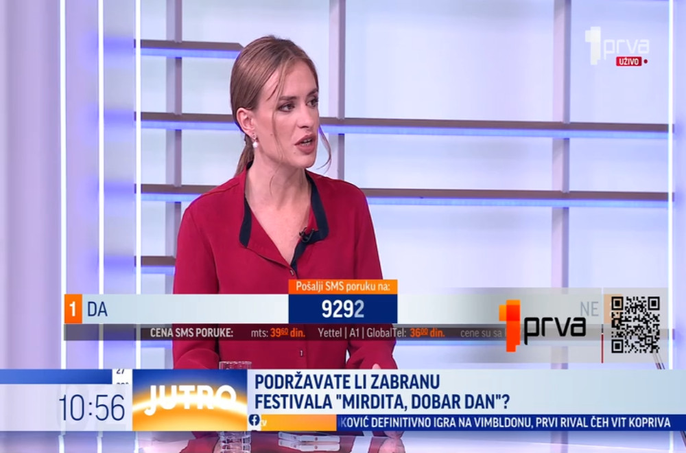 Ministarka Milica Đurđević Stamenkovski govori na temu "Mirdita, dobar dan"